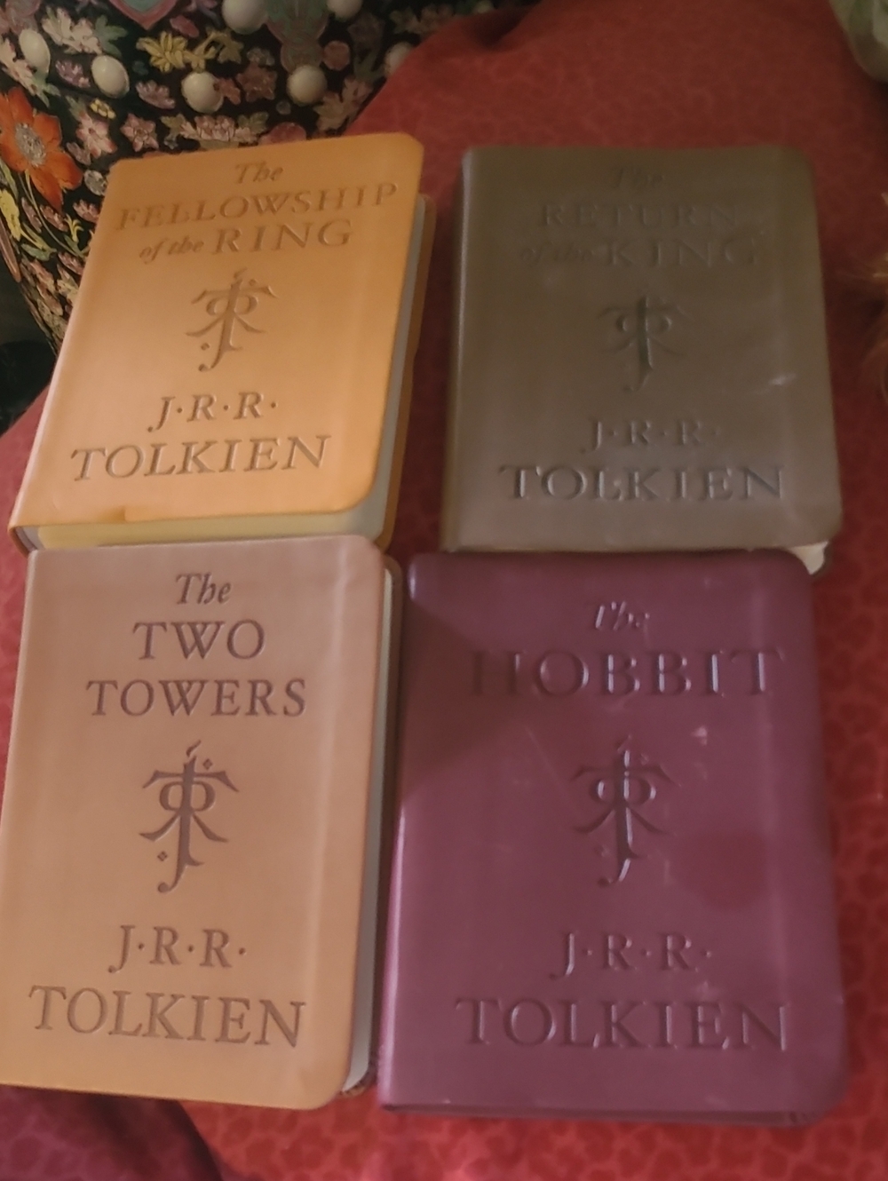J.R.R. Tolkien Hardcover Classic Set in Yellow, Olive, Tan, and Burgundy Set
